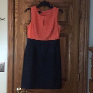 Women’s casual peach and denim dress